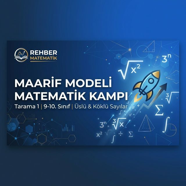 Maarif Modeli Matematik Kampı: Tarama 1 – Üslü & Köklü Sayılar (9-10. Sınıf) (kapak görseli)
