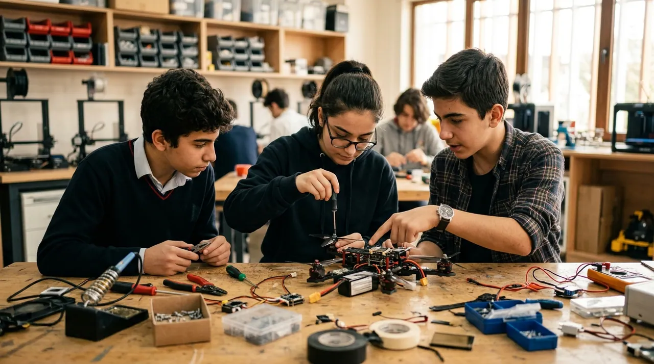 TEKNOFEST İHA yarışmasında liselilerden üçüncülük: 3 yıllık emek kupayla taçlandı